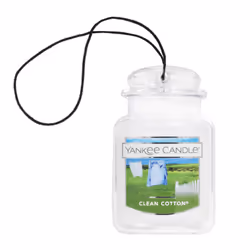 Yankee Candle Car Air Fresheners  Hanging Car Jar Ultimate Clean Cotton Scented  Neutralizes Odors Up To 30 Days