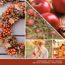 Yankee Candle Autumn Wreath Scented  Classic 22oz Large Jar Single Wick Aromatherapy Candle  Over 110 Hours of Burn Time  Fall Fragrance  Perfect for