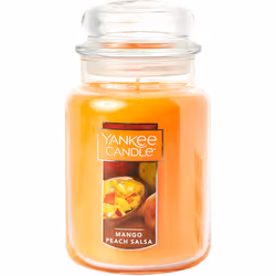 Yankee Candle Mango Peach Salsa Scented Classic 22oz Large Jar Single Wick Candle Over 110 Hours of Burn Time