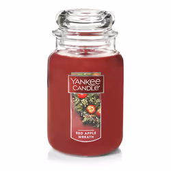 Yankee Candle Apple Wreath Scented Classic 22oz Large Jar Single Wick Candle Over 110 Hours of Burn Time | Holiday Gifts fo ...