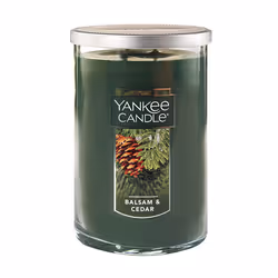 Yankee Candle Balsam & Cedar Scented Classic Large 22oz Dual-Wick Tumbler Candle Over 75 Hours Burn Time Ideal for Holiday ...