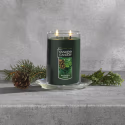 Yankee Candle Balsam & Cedar Scented  Classic Large 22oz Dual-Wick Tumbler Candle  Over 75 Hours Burn Time  Ideal for Holiday Season