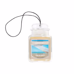 Yankee Candle Car Air Fresheners Hanging Car Jar Ultimate Sun & Sand Scented Neutralizes Odors Up To 30 Days gray