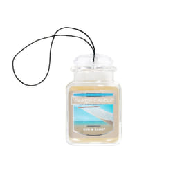 Yankee Candle Car Air Fresheners Hanging Car Jar Ultimate Sun & Sand Scented Neutralizes Odors Up To 30 Days gray