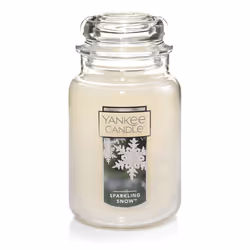 Yankee Candle Sparkling Snow Scented Classic 22oz Large Jar Single Wick Candle Over 110 Hours of Burn Time | Holiday Gifts ...