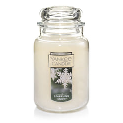 Yankee Candle Sparkling Snow Scented  Classic 22oz Large Jar Single Wick Candle  Over 110 Hours of Burn Time | Holiday Gifts for All