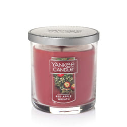 Yankee Candle Red Apple Wreath Scented  Classic 7oz Small Tumbler Single Wick Candle  Over 35 Hours of Burn Time