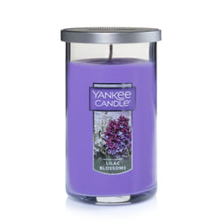 Yankee Candle Lilac Blossoms Scented  Classic 12oz Medium Perfect Pillar Single Wick Candle  Over 80 Hours of Burn Time