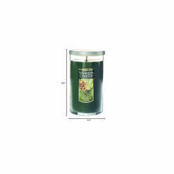 Yankee Candle Balsam & Cedar Scented  Classic 12oz Medium Perfect Pillar Single Wick Candle  Over 80 Hours of Burn Time