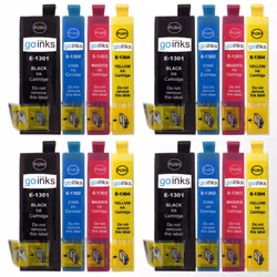 Compatible 4 Go Inks Set of 4 Ink Cartridges to replace Epson T1306  / non-OEM for Epson Stlyus & Workforce Printers (16 Inks ...