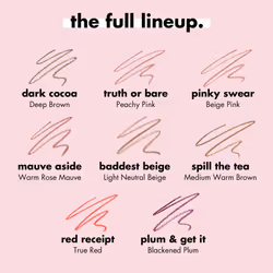 e.l.f. Cream Glide Lip Liner  Highly-Pigmented Pencil For Shaping & Sculpting Lips  Semi-Matte Finish  Vegan & Cruelty-Free  Red Receipt