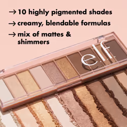 e.l.f. Perfect 10 Eyeshadow Palette  Ten Ultra-pigmented Shimmer & Matte Rose Gold Shades  Blendable Formula  Vegan & Cruelty-free  Rose Gold Sunset