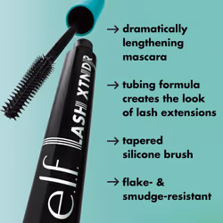 Lash XTNDR Mascara, Long-Lasting & Buildable For The Look Of Lash Extensions, Clump & Flake Free, Vegan & Cruelty-Free, Soft Black