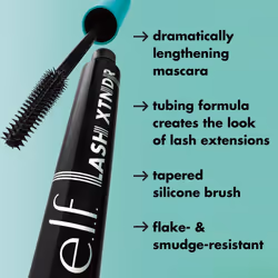 Lash XTNDR Mascara, Long-Lasting & Buildable For The Look Of Lash Extensions, Clump & Flake Free, Vegan & Cruelty-Free, Pitch Black