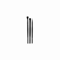 No Budge Brush Trio, 3-Piece Eyeshadow Brush Set For Applying & Blending Colour, Made With Synthetic, Cruelty-free Bristles