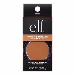 e.l.f. Putty Bronzer, Creamy & Highly Pigmented Formula, Creates a Long-Lasting Bronzed Glow, Infused with Argan Oil & Vitamin E, Golden Daze, 0.35 Oz