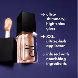 Glow Reviver Lip Oil Glimmer, Nourishing Tinted Lip Oil For A High-Shine Finish, Infused With Jojoba Oil, Vegan & Cruelty-Free, Crystal Baller