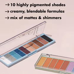 e.l.f. Perfect 10 Eyeshadow Palette  Ten Ultra-pigmented Bright Shades