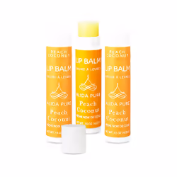 ALIDA PURE Peach Coconut Lip Balm Collection  Vegan Lip Balm Set  Lip Balm  Beeswax Free  with Avocado Oil  Organic Jojoba Oi ...