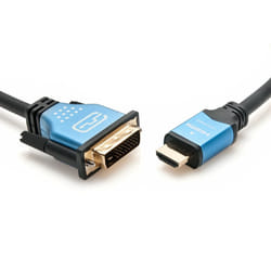 BlueRigger HDMI-DVI 6ft 1.8 m Black, Blue