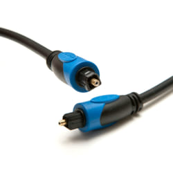 BlueRigger TOSLINK 25ft CL3 audio cable 7.6 m Black, Blue