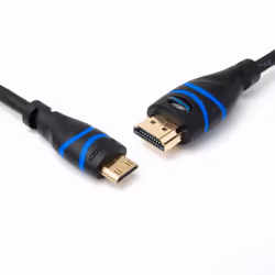BlueRigger Micro HDMI-HDMI 10ft, 3 m, HDMI Type D (Micro), HDMI Type A (Standard), Black, Blue