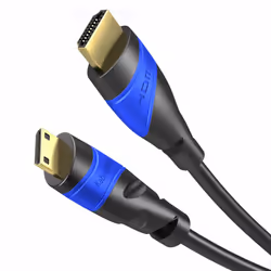 KabelDirekt 2m Mini HDMI to HDMI Cable compatible with (HDMI 2.0a/b, 2.0, 1.4a, 4K HDMI Cable, HDMI to HDMI, 4K@60HZ,1080p Fu ...