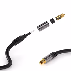 KabelDirekt 609613459122 audio cable 1 m TOSLINK Black