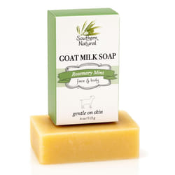 Southern Natural Goat Milk Soap Bar Rosemary Mint  For Dry Sensitive Skin Natural Handmade Soap For Men Women Kids  Baby Great For Face and Body