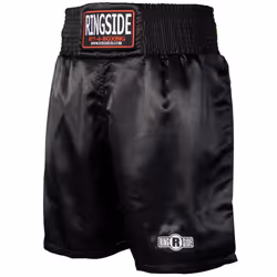 Ringside Mens Pro-style Boxing Trunks Shorts  Black  Large US