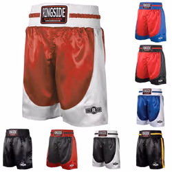 Ringside Mens Pro-style Boxing Trunks Shorts  Black  Large US