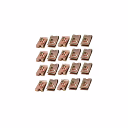 20pcs Speed Fastener Extruded U Nut Clip Zinc Plated Brass Tone for M6 Screw Bolt