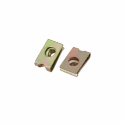 20pcs Speed Fastener Extruded U Nut Clip Zinc Plated Brass Tone for M6 Screw Bolt