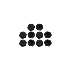 10pcs M25 x 1.5mm Nylon Male Threaded Cable Gland Cap Round Screw-in Cover Black