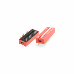 10 Pcs Red Double Row 20 Pin 10P Positions DIP Switch 2.54mm Pitch