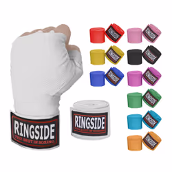 Ringside Mexican Style Boxing Hand Wraps Pair White 180-Inch