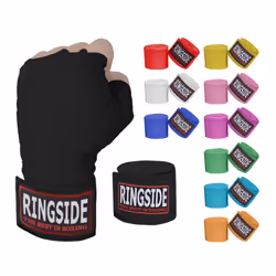Ringside Mexican Style Boxing Hand Wraps (Pair), Black