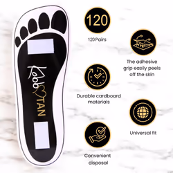 120 Pairs(240feets) Spray Tan Feet Pads in Black For Sunless Spray Tanning