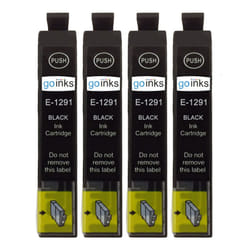 Compatible 4 Go Inks Black Ink Cartridges to replace Epson T1291  / non-OEM for Epson Stylus Office Printers
