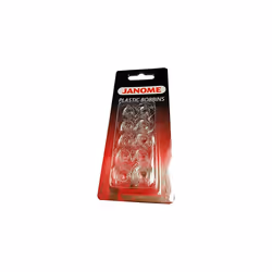 Janome Genuine 10 Pk. Plastic Bobbins #200122614 for All Janome & Necchi Models