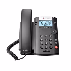 POLY 201, IP Phone, Black, Wired handset, Desk/Wall, In-band, User