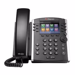 POLY 411, IP Phone, Black, Wired handset, In-band, 12 lines, Digital