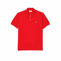 Lacoste Mens Short Sleeve L.12.12 Pique Polo Shirt  Red  XS