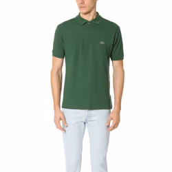 Lacoste Mens Short Sleeve L1212 Pique Polo Shirt Green M