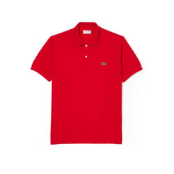 Lacoste Mens Short Sleeve L.12.12 Pique Polo Shirt  Red  M