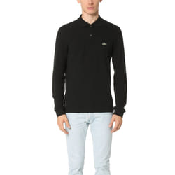 Lacoste mens Classic Long Sleeve Pique Polo Shirt  Black  Small US