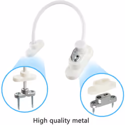 Window Restrictor Locks 8 Packs Security Cable for Child Baby Safety Window Locks Door Locks with Screws Keys White