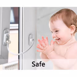 Window Restrictor Locks 8 Packs Security Cable for Child Baby Safety Window Locks Door Locks with Screws Keys White