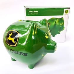 Official Licensed John Deere Green Pig Savings Bank 6921 - Medium Size
