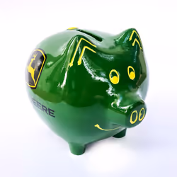 Official Licensed John Deere Green Pig Savings Bank 6921 - Medium Size
